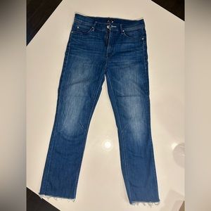 MOTHER The Mid Rise Dazzler Crop Fray